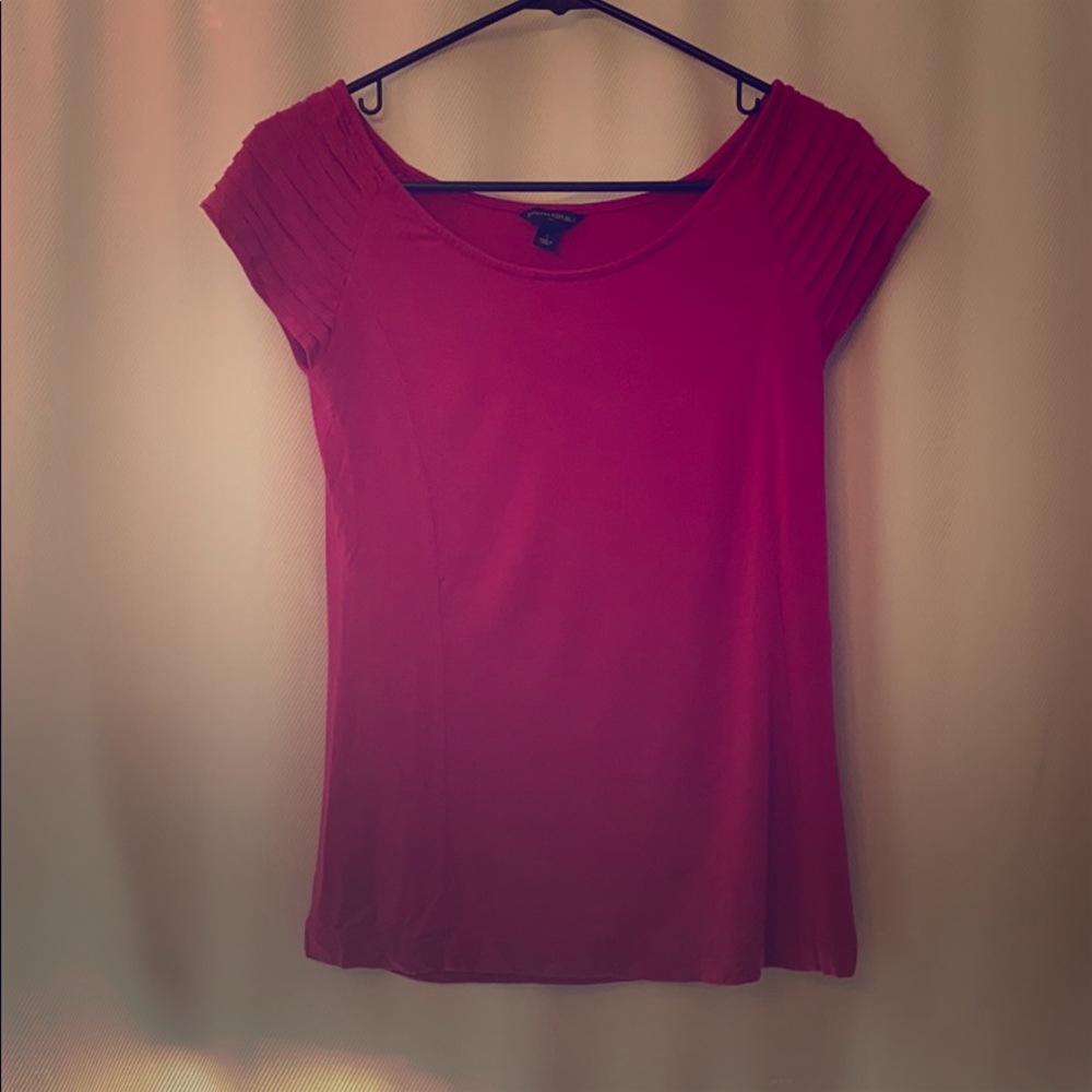 Banana republic hot pink short sleeve shirt